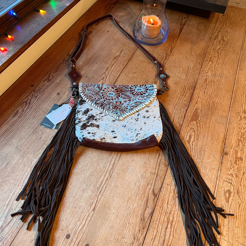 *SOLD* MYRA WYATT LEATHER & HAIRON BAG (NWT)